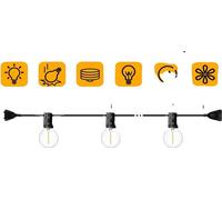 Guirlande lumineuse d'extérieur, conception étanche, LED à faible consommation d'énergie, 100 pieds (30 m) 50 LED, prise UE-c