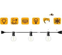 Guirlande lumineuse d'extérieur, conception étanche, LED à faible consommation d'énergie, 50 pieds (15 m) 25 LED, prise UE