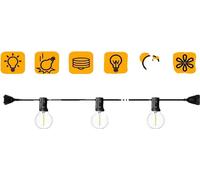 Guirlande lumineuse d'extérieur, conception étanche, LED à faible consommation d'énergie, 50 pieds (15 m) 20 LED, prise UE