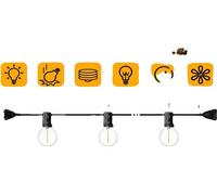 Guirlande lumineuse d'extérieur, conception étanche, LED à faible consommation d'énergie, 80 pieds (24 m) 30 LED, prise UE