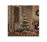 vidaXL Guirlande Lumineuse Eclairage Lumière de Décoration Sapin de Noël Fête Salon Chambre Escalier 2000 LED Intérieur/ex. 51298 Blanc G