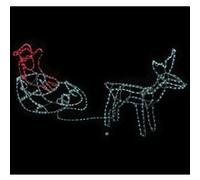 Guirlande lumineuse électrique la décoration noël éclairage forme père noël et cerf 3d - HOMCOM G