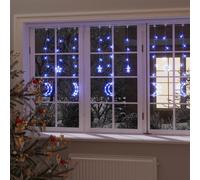 vidaXL Guirlande lumineuse étoile et lune 138 LED avec télécommande – décoration intérieure de Noël