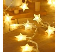 Guirlande Lumineuse Étoilée | 20 LEDs Fête Étoiles Lumineuses,Guirlande Lumineuse Étanche de 3 m pour Lit Superposé Tente Plafond Camping Intérieur Fêtes Fenêtre Chambre Terrasse Salon Dortoir