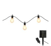 Lumisky Guirlande lumineuse extérieure PARTY CLEAR HYBRID 10 globes 8 m solaire & secteur LED chaud