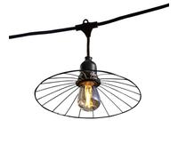 Guirlande lumineuse extérieur avec abat-jour en acier effet cage 10 ampoules à filament douille E27 LED blanc chaud CHIC CAGE LIGHT 6m