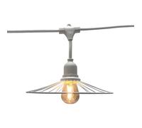 Lumisky – Guirlande lumineuse Chic Cage – 10 ampoules E27 6 m Acier Blanc LED blanc chaud Extérieur