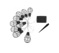 Lumisky Guirlande lumineuse KENY – solaire 10 LED cage métal lumière blanche Noir
