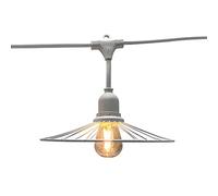 Guirlande lumineuse extérieur raccordable avec abat-jour en acier effet cage 10 ampoules à filament douille E27 LED blanc chaud CHIC WHITE LIGHT CONNECTABLE 6m