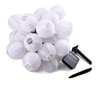 Guirlande Lumineuse extérieur Solaire 20 Lanterne LED Blanc Chaud Lumière Décorative Extérieur pour Jardin Terrasse Mariage
