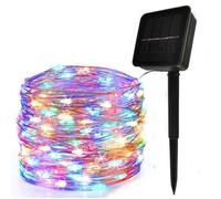 Guirlande Lumineuse Exterieur Solaire - 22M, 200 LED, Coloré - 8 Modes Décoration pour Jardin, Mariage, Fête, Terrasse, Balcon