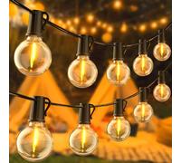 Guirlande Lumineuse Exterieure 32.44M 48+2 G40 Ampoules IP54,Guirlande Lumineuse Guinguette Exterieur LED Incassable Blanc Chaud Connectable,Plug&Play,pour Intérieur Extérieur Jardin Fête Mariage Noël