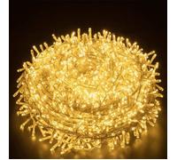 Guirlande Lumineuse Extérieure 50m 1000LED Blanche Chaude, Guirlande LED Protection IP44 avec 8 Modes d'Eclairage, Blanc Chaud