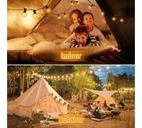 guirlande lumineuse extérieure à LED de 18 mètres avec 30+1 ampoules à LED G40, étanche IP45, pour terrasse, jardin, fête et mariage