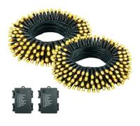 Guirlande Lumineuse Exterieure Intérieur 5m/50LEDs Pile Guirlande Lumineuse Sapin Guirlande led par 8 Modes, Minuterie, IP44 Étanche, Guirlande Noel par Chambre, Mariage, 2 Pièces, Blanc Chaud