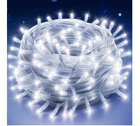 Guirlande Lumineuse Extérieure Intérieure Noël Halloween 10M 100LEDs Blanc,8 Modes,Pour Terrasse Mariage