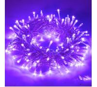Guirlande Lumineuse Extérieure Intérieure Noël Halloween 10M 100LEDs Violet,8 Modes,Pour Terrasse Fête