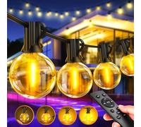 Guirlande Lumineuse Exterieure LED 20M - Guirlande Guinguette | Lumiere Exterieur et Intérieur avecTélécommande - IP44 Étanche 8 Modes - pour Jardin Terrasse Mariage Balcon Mariage Pergola