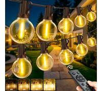 Guirlande Lumineuse Exterieure LED 45M - G40 Guirlande Guinguette Exterieur avec Télécommande 4 Modes Dimmable IP44 Imperméable Guirlande Lumières Extérieur Terrasse Mariage Pergola Balcon Déco