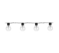 Guirlande lumineuse extérieure PARTAJ IP44 LED 16X0,064W en matière synthétique noir 4500x60x95mm