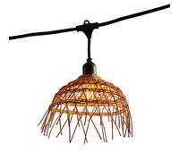 Guirlande lumineuse extérieure raccordable 34m avec 80 ampoules LED filament E27 blanc chaud HAWAII LIGHT Abat-jour polyrotin bohème