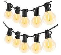 Guirlande Lumineuse Exterieure Solaire Ballon Rond FONGWAN Etanche 30LED 6,5 Mètres pour Cour, Balcon, Fête - Transparent