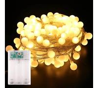 Guirlande Lumineuse Globe 3 Mètres 20 LED Guirlande Lumineuse à Piles | 2 Modes Guirlande LED Boule, Extérieure Guirland Lumineuse Sphérique pour Chambre à Coucher, Intérieur, Jardin