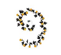 Guirlande Lumineuse Halloween Automne 3M/20LED Noir Feuille D'Érable Citrouille Étanche Durable Guirlande Automne Jolie Délicate Festive Décoration Guirlande Lumineuse Pour Halloween Thanksgiving