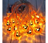 Guirlande Lumineuse Halloween, Guirlande Lumineuse Pile, Lumiere Halloween | Guirlande Halloween Exterieur, Guirlande Lumineuse Led Guirlande Citrouille, Guirlandea Pile Pour Halloween, Carnaval, Fête