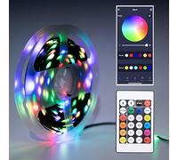Guirlande lumineuse intelligente de 20 m, synchronisation de la musique, application Bluetooth et télécommande, changement de couleur RGBIC pour fête de Noël/mariage/décoration de salle de jeux,