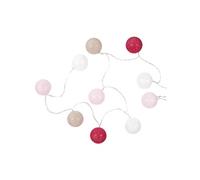 Guirlande lumineuse intérieur 10 boules led rose, beige et blanc (L1m65) - - ALTOBUY Rose