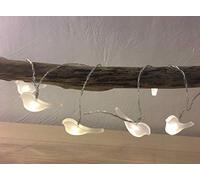 Guirlande Lumineuse Intérieure I 15 Oiseaux Blancs I LED Blanc Chaud I Longueur de 2m I Ali