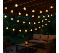 Guirlande Lumineuse Lampe Solaire Effet Bulles 40 LED Boules Décoration