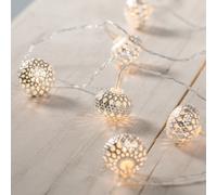 Guirlande Lumineuse LED 10 Mini Boules Marocaines à Piles