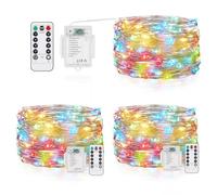 Guirlande Lumineuse LED, 3 Packs 5M 50 LED Fil Micro Guirlande Lumineuse à Piles avec Minuterie & 8 Modes Décoration pour Chambre à Coucher, Mariage, Interieur, Fête Soirée Jardin Décoration