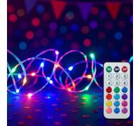 Guirlande Lumineuse LED, 9,9m, 100 Micro LED RGB, 16 Couleurs, Télécommande RF, Usage Intérieur/Extérieur