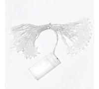 Guirlande lumineuse LED, basse tension, forme d'étoile et flocon de neige, 5 m, lumière blanche chaude, idéale pour décorer et créer une ambiance.