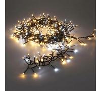 Guirlande lumineuse LED blanc froid/chaud - Mélange de LED - 2016 LED / 14,6 m - Guirlande lumineuse cluster avec 8 fonctions et puce mémoire - Décoration de sapin de Noël pour l'intérieur et
