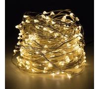 Guirlande lumineuse LED de 10 mètres 100 diodes à l'intérieur du fil de cuivre Blanc chaud Blanc Chaud G