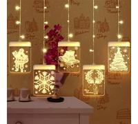 Guirlande Lumineuse LED de Noël Lampe Chaîne Décoration effet visuel 3D USB alimenté pour la maison chambre intérieure Décor G