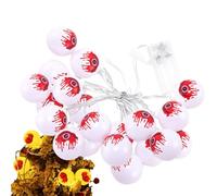 Guirlande lumineuse LED d'Halloween avec 20 LED avec batterie | Décoration | Guirlande lumineuse en forme de globe oculaire pour mur, rebord de fenêtre, jardin, cour, terrasse et carnaval
