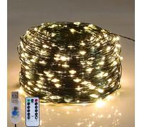 Guirlande lumineuse LED en fil de cuivre USB pour décoration de sapin de Noël, télécommande, lumière colorée, guirlande féerique pour sapin de Noël, gypsophile, vigne, couronne, décoration intérieure