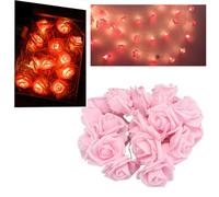 Guirlande lumineuse LED en forme de rose de 3 à 20 mètres, rose lumineuse LED USB, idéale pour la Saint-Valentin, les décorations de mariage, convient aux chambres, aux salons et aux fêtes.