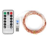 Guirlande lumineuse LED lampe de recharge décor de fête avec télécommande sans pile (blanc) Blanc G