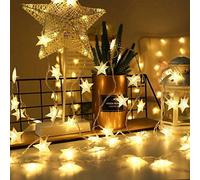 Guirlande lumineuse LED, LONJY Star Etoilées Lumières LED Lumière Décorative USB pour intérieur et extérieur, Noël, Mariage, Soirée, Jardin, blanc chaud, 6M/19.6FT