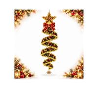 Guirlande lumineuse LED magique à suspendre - Décoration d'extérieur - A | Collection de lumières de Noël à suspendre en spirale, suspension de porte de Noël, décoration extérieure de maison de