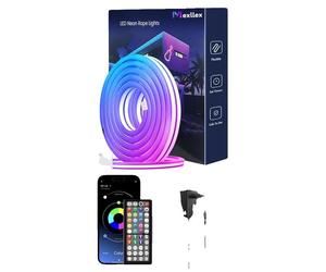 Guirlande lumineuse LED néon,Bluetooth, conception étanche, 10 m, prise européenne