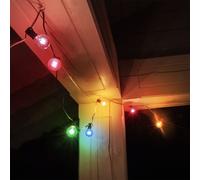 Guirlande lumineuse LED NIRVANA verre pour l'extérieur Guirlande lumineuse de fête 42 watts multicolore