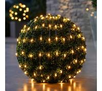 Guirlande lumineuse LED pour buis avec 100 LED - Diamètre : 90 cm - Boule de buis décorative