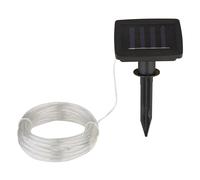 Guirlande lumineuse LED solaire Guirlande lumineuse solaire avec piquet Lampe LED multicolore enfichable Jardin LED, plastique noir, interrupteur, 50x LED, L 490 cm